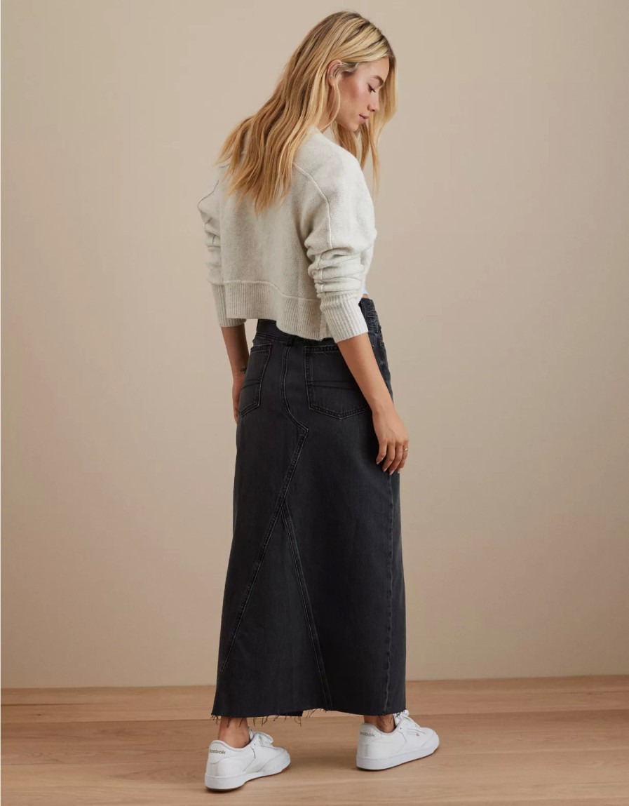 Women American Eagle | Ae '90S Denim Maxi Skirt