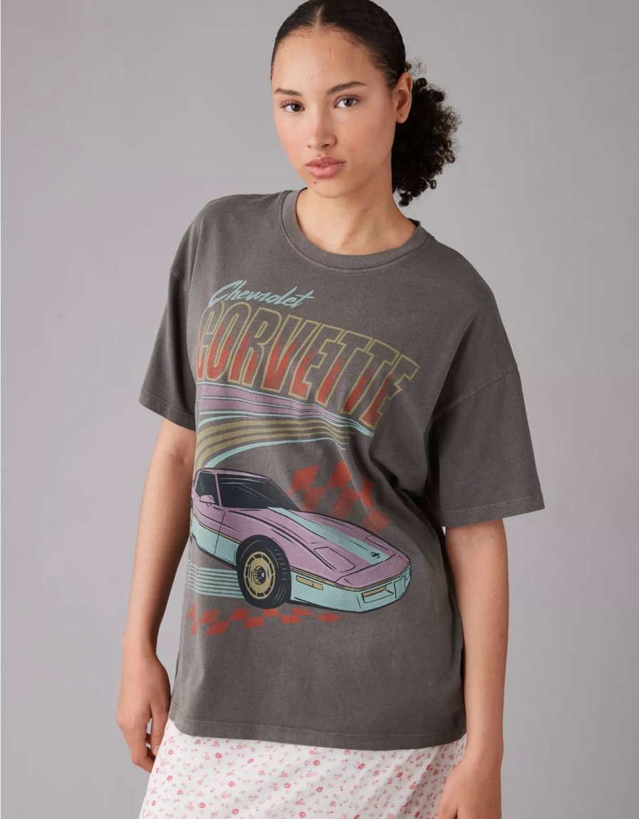 Women American Eagle | Ae Oversized Corvette Graphic Tee