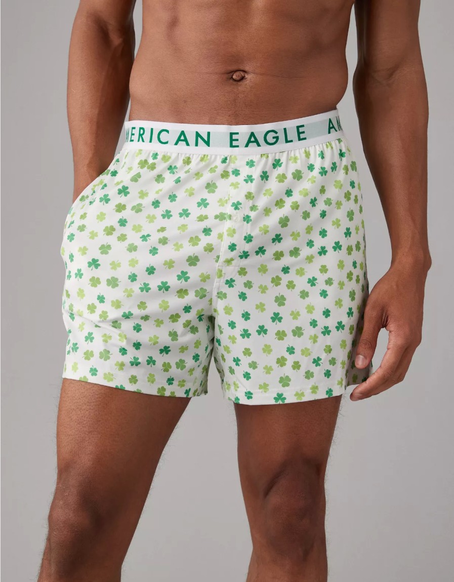 Men American Eagle | Aeo Clovers Ultra Soft Pocket Boxer Short