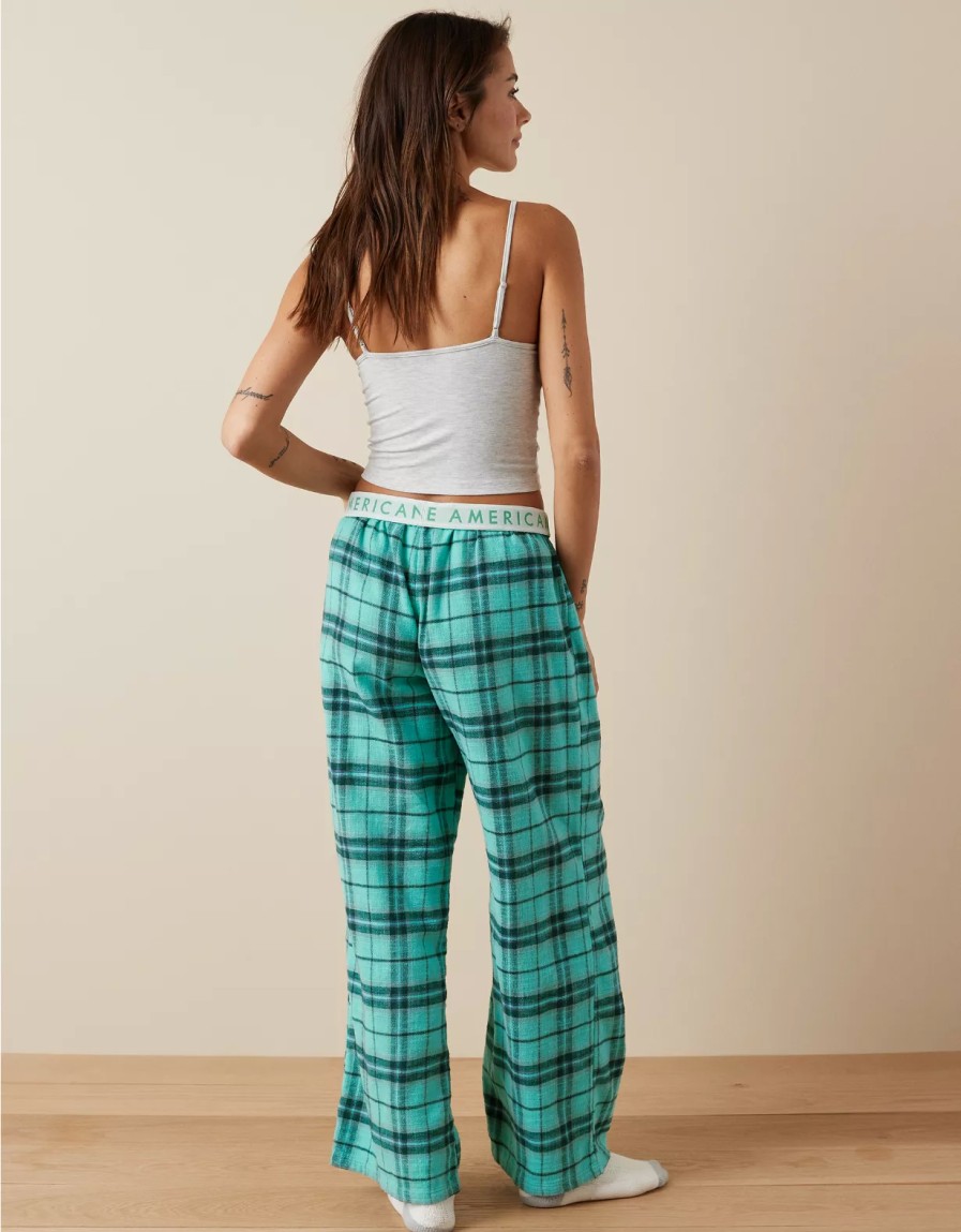 Women American Eagle | Ae Flannel Wide-Leg Pj Pant