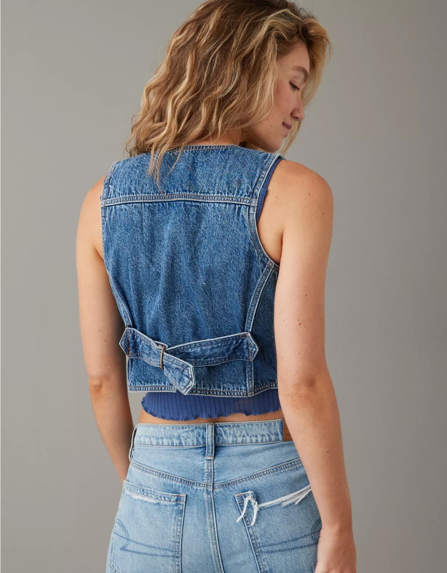 Women American Eagle | Ae Denim Vest