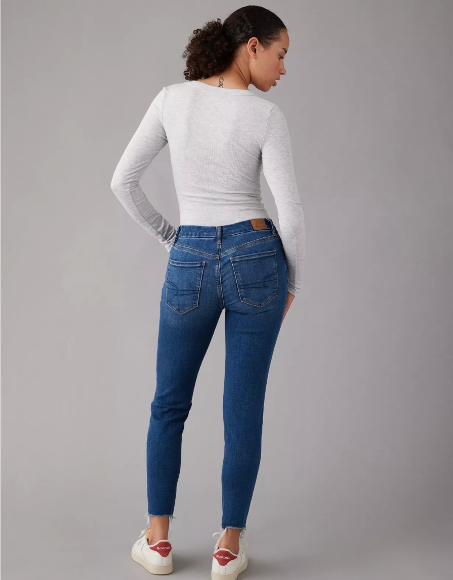 Women American Eagle | Ae Next Level Curvy High-Waisted Cropped Jegging