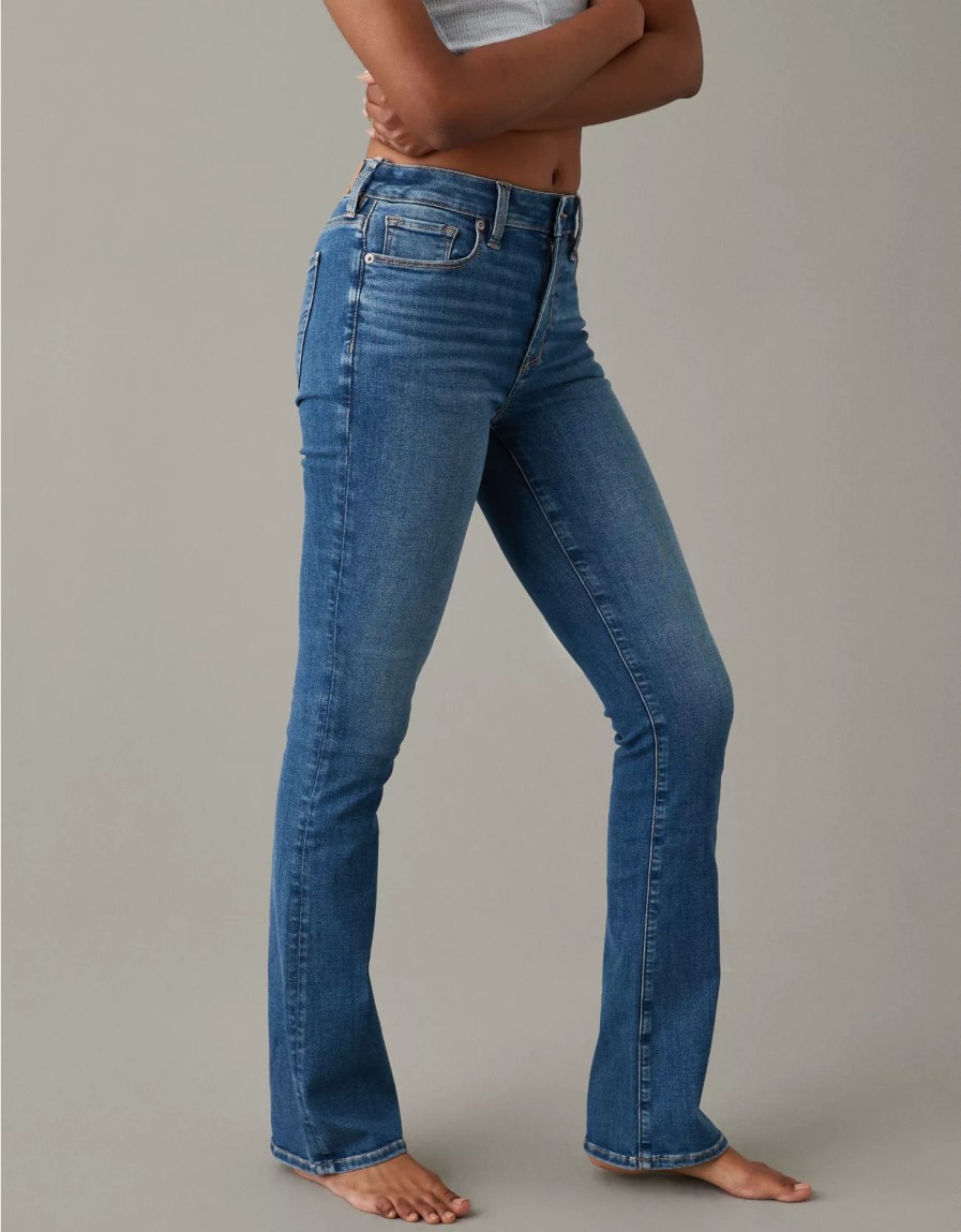 Women American Eagle | Ae Next Level High-Waisted Skinny Kick Jean