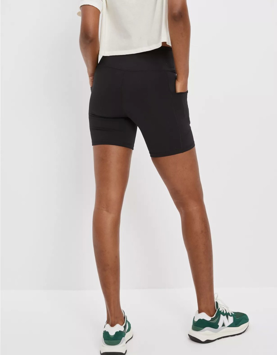 Women American Eagle | Ae Everything Pocket Fleece Super High-Waisted 6" Bike Short