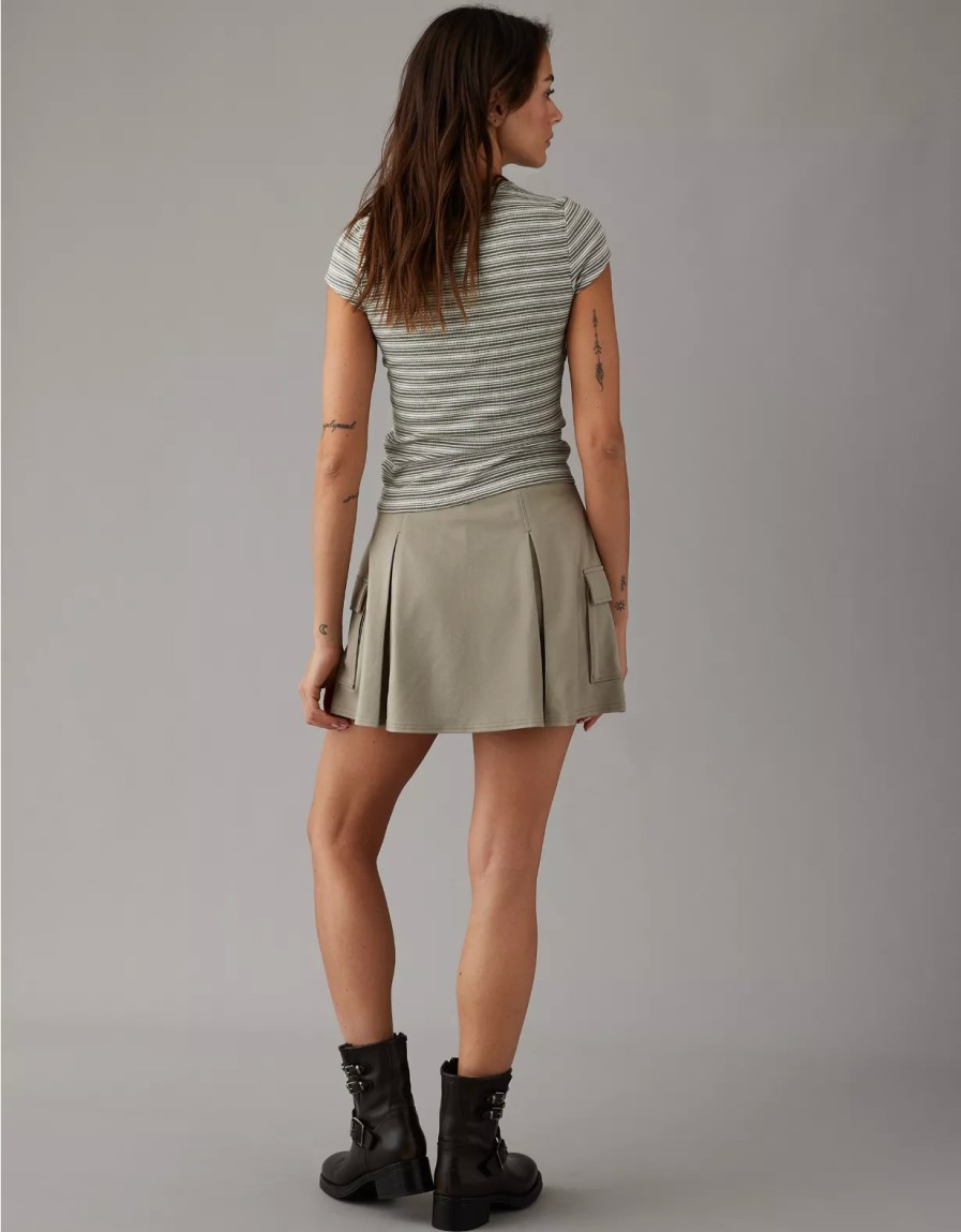 Women American Eagle | Ae It Knit Cargo Mini Skort