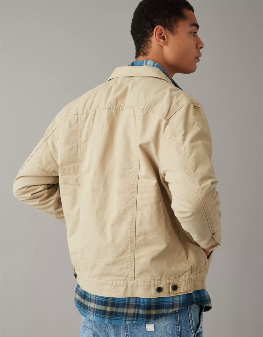 Men American Eagle | Ae Canvas Trucker Jacket