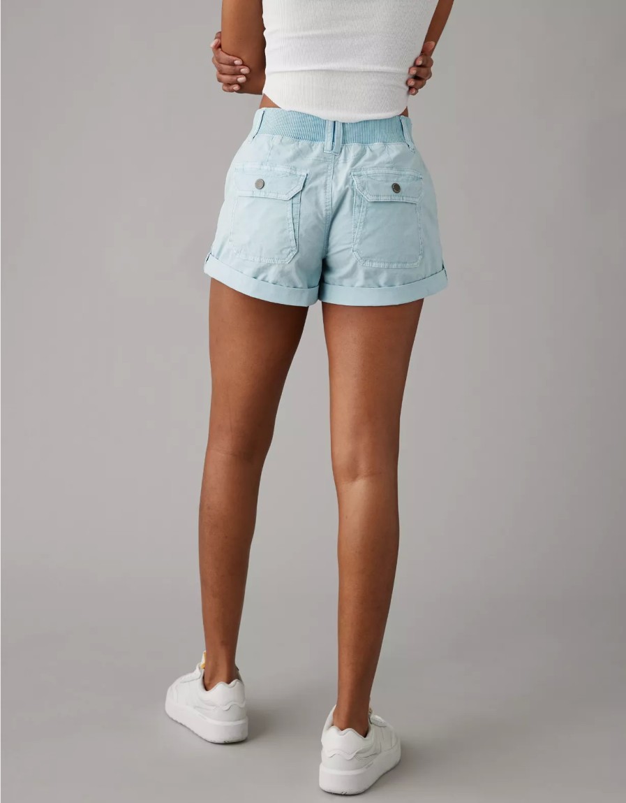 Women American Eagle | Ae Snappy Stretch 4" Perfect Cargo Short