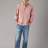 Men American Eagle | Ae Everyday Poplin Button-Up Shirt