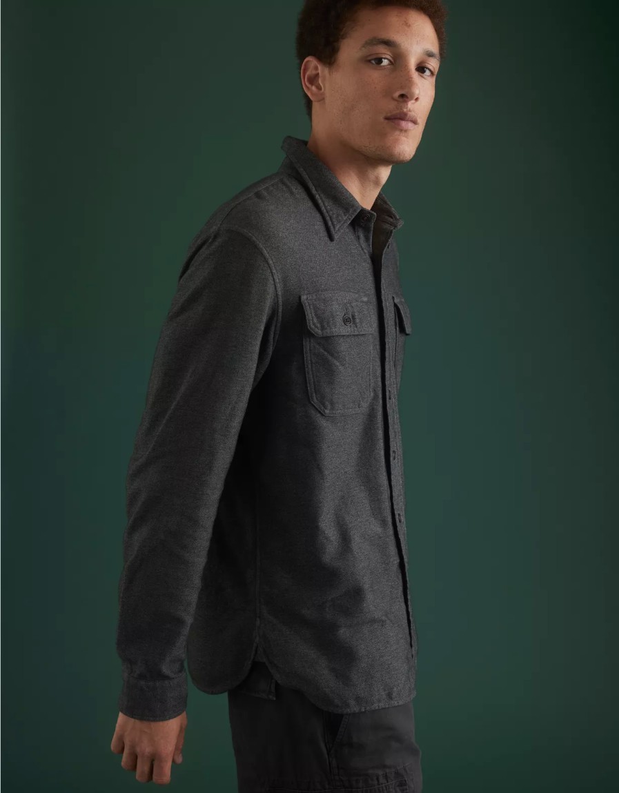 Men American Eagle | Ae77 Premium Brushed Twill Workshirt