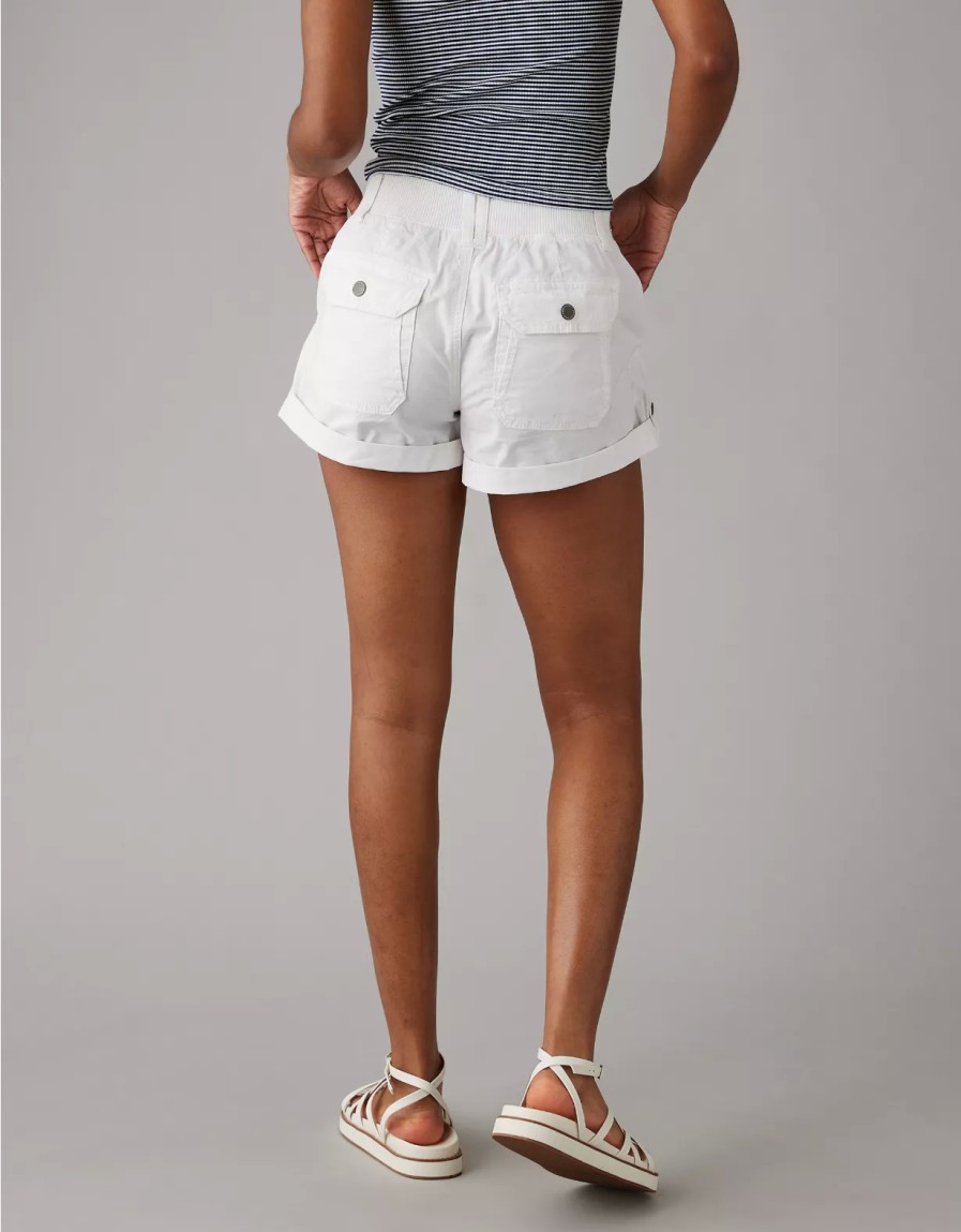 Women American Eagle | Ae Snappy Stretch 4" Perfect Cargo Short