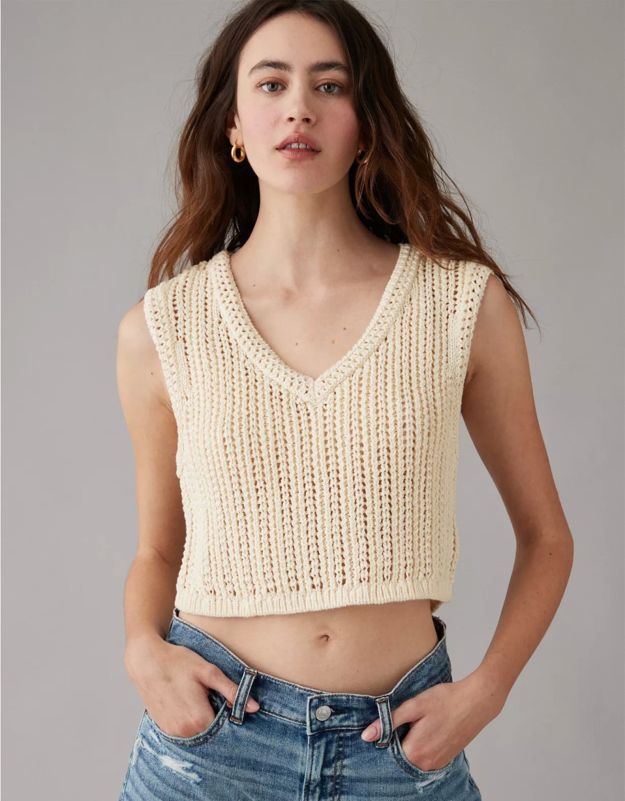 Women American Eagle | Ae Crochet Vest