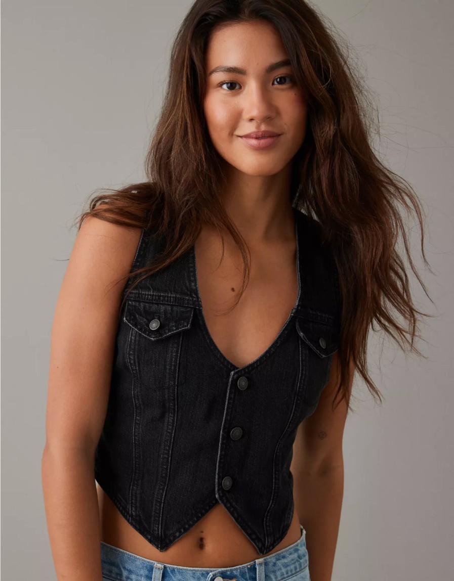 Women American Eagle | Ae Denim Vest