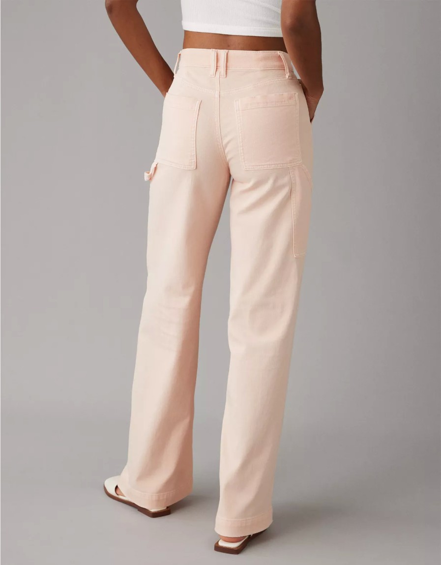 Women American Eagle | Ae Dreamy Drape Stretch Super High-Waisted Baggy Wide-Leg Pant