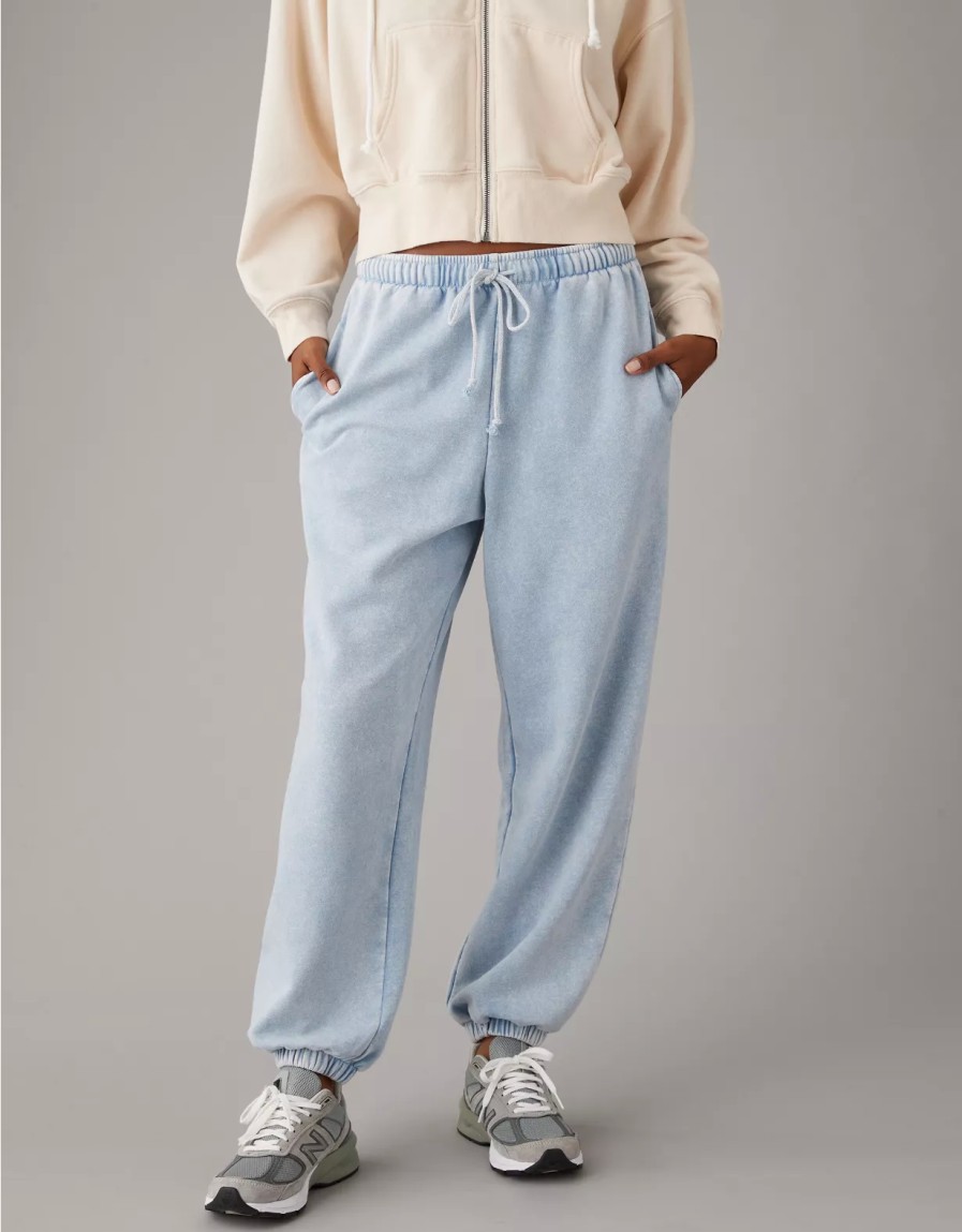 Women American Eagle | Ae High-Waisted Baggiest Fleece Jogger