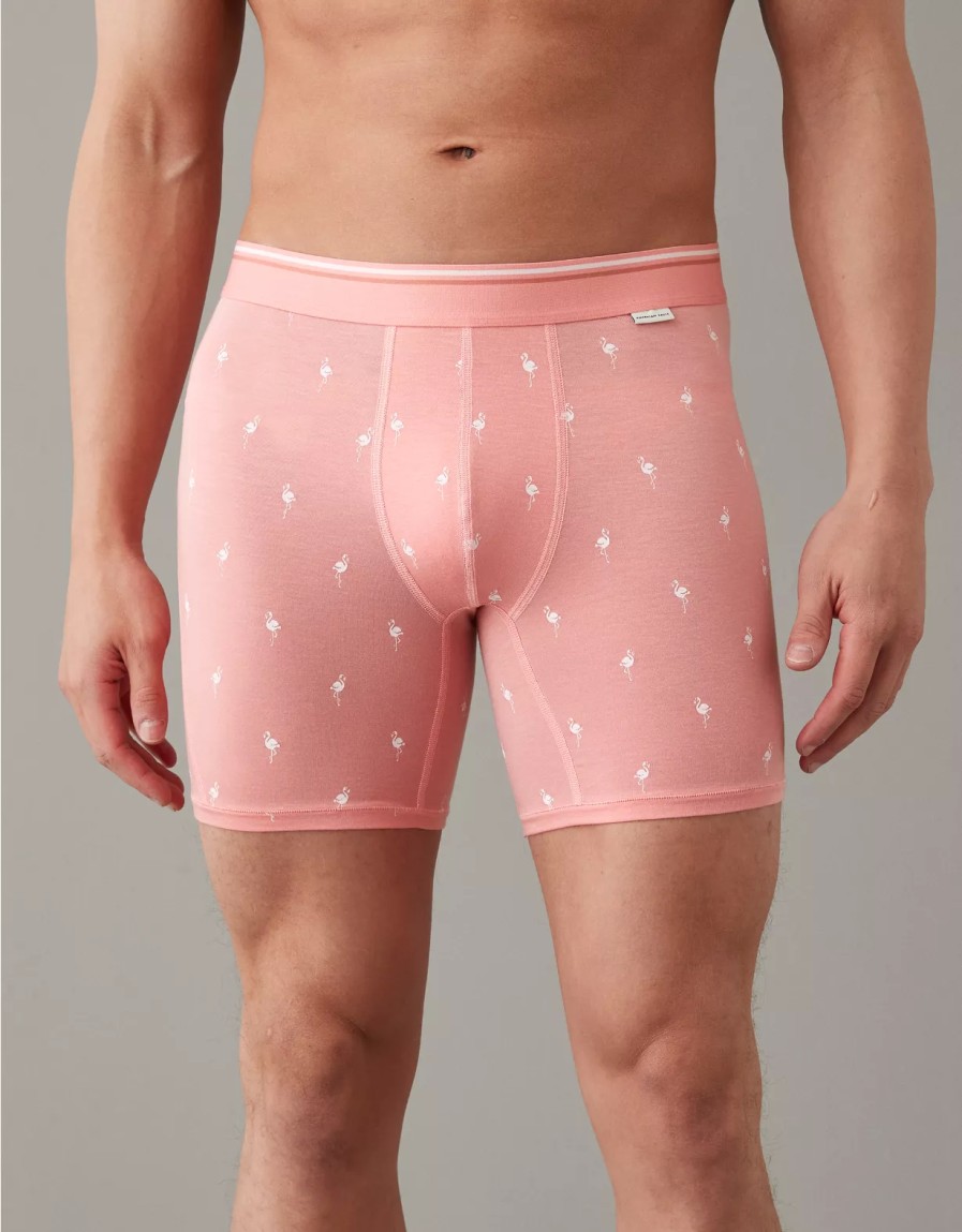 Men American Eagle | Aeo Flamingos 6" Ultra Soft Boxer Brief