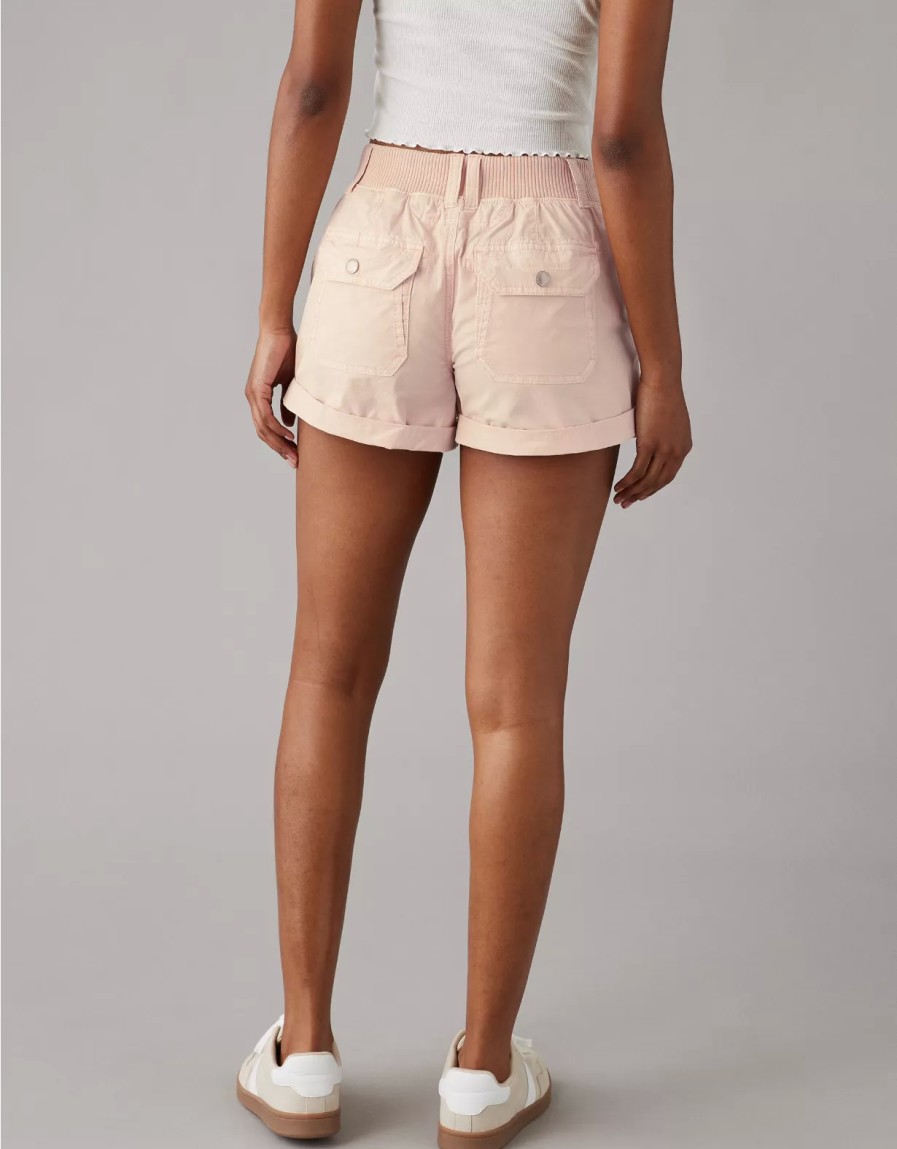 Women American Eagle | Ae Snappy Stretch 4" Perfect Cargo Short