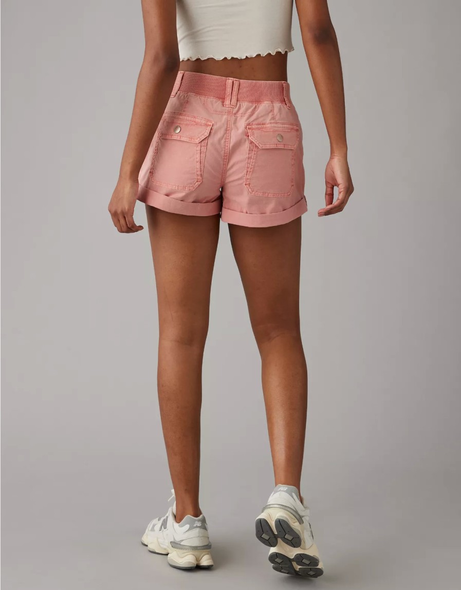 Women American Eagle | Ae Snappy Stretch 4" Perfect Cargo Short