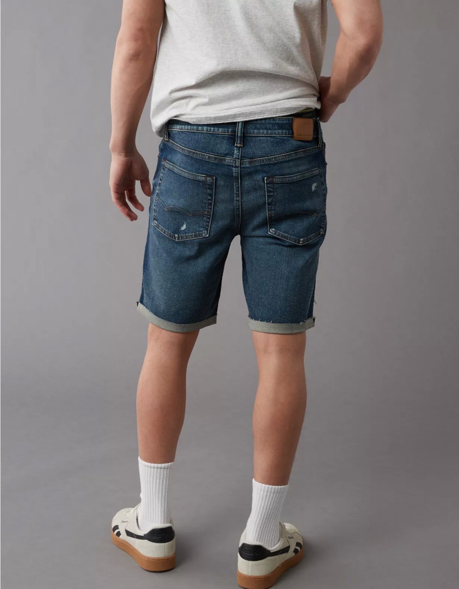 Men American Eagle | Ae Airflex+ 9" Denim Short