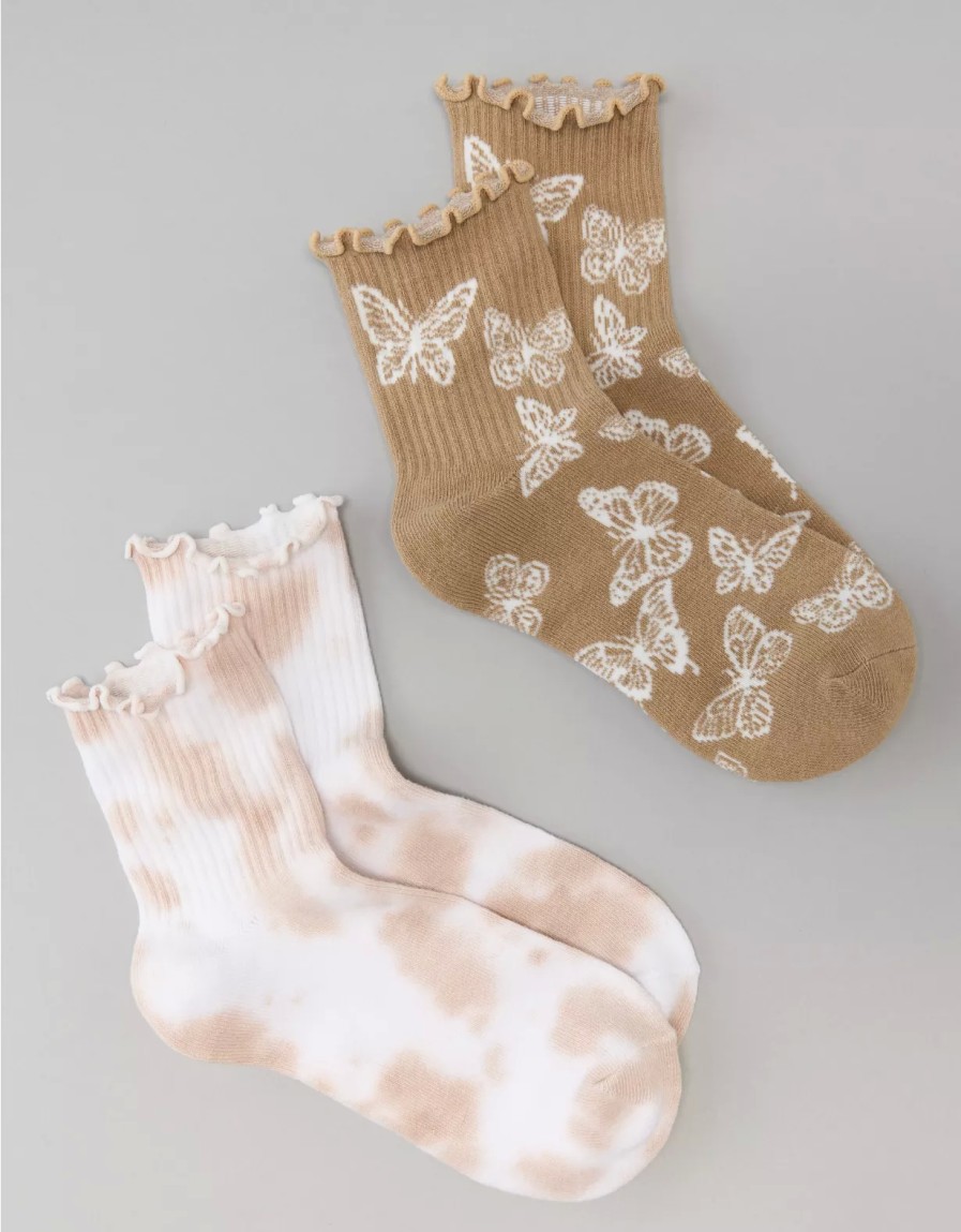 Women American Eagle | Ae Butterfly Tie-Dye Socks 2-Pack