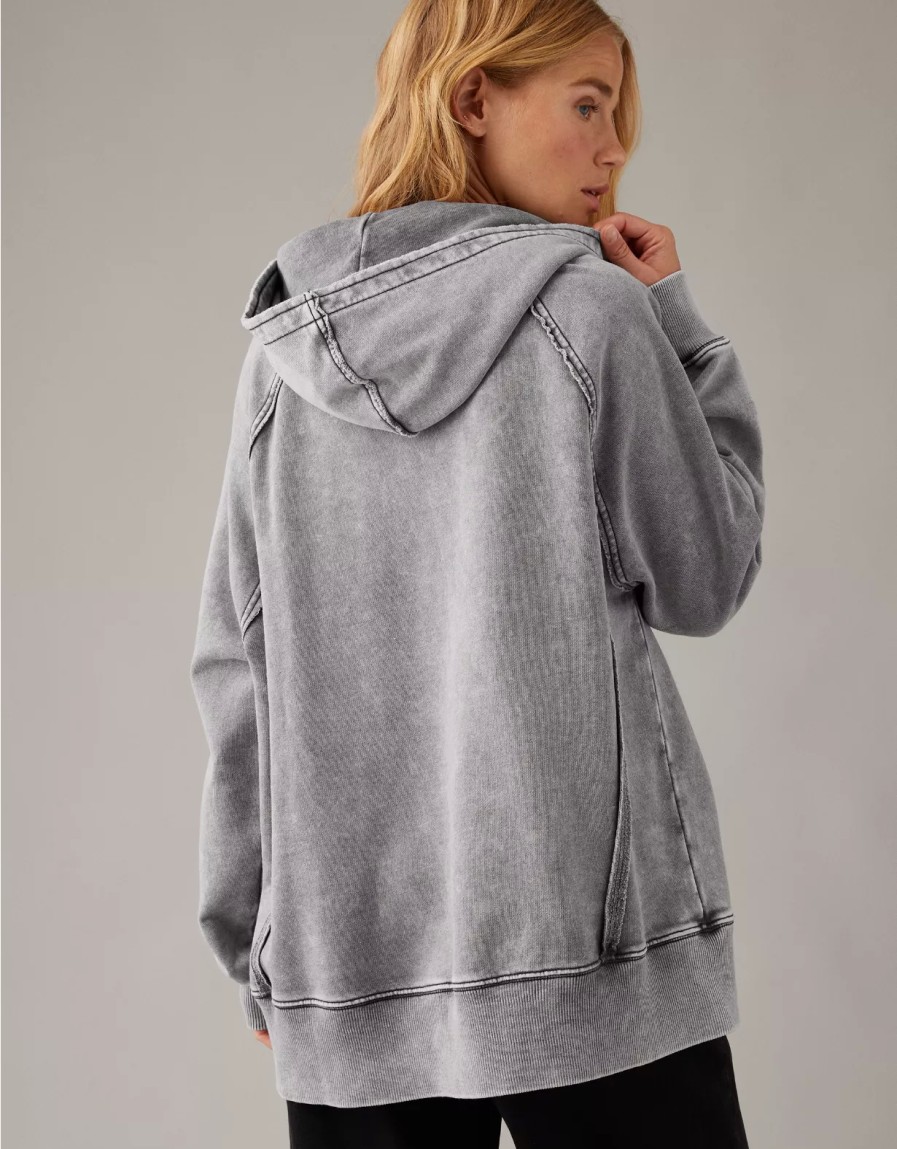 Women American Eagle | Ae Big Hug Oversized Notch Neck Hoodie