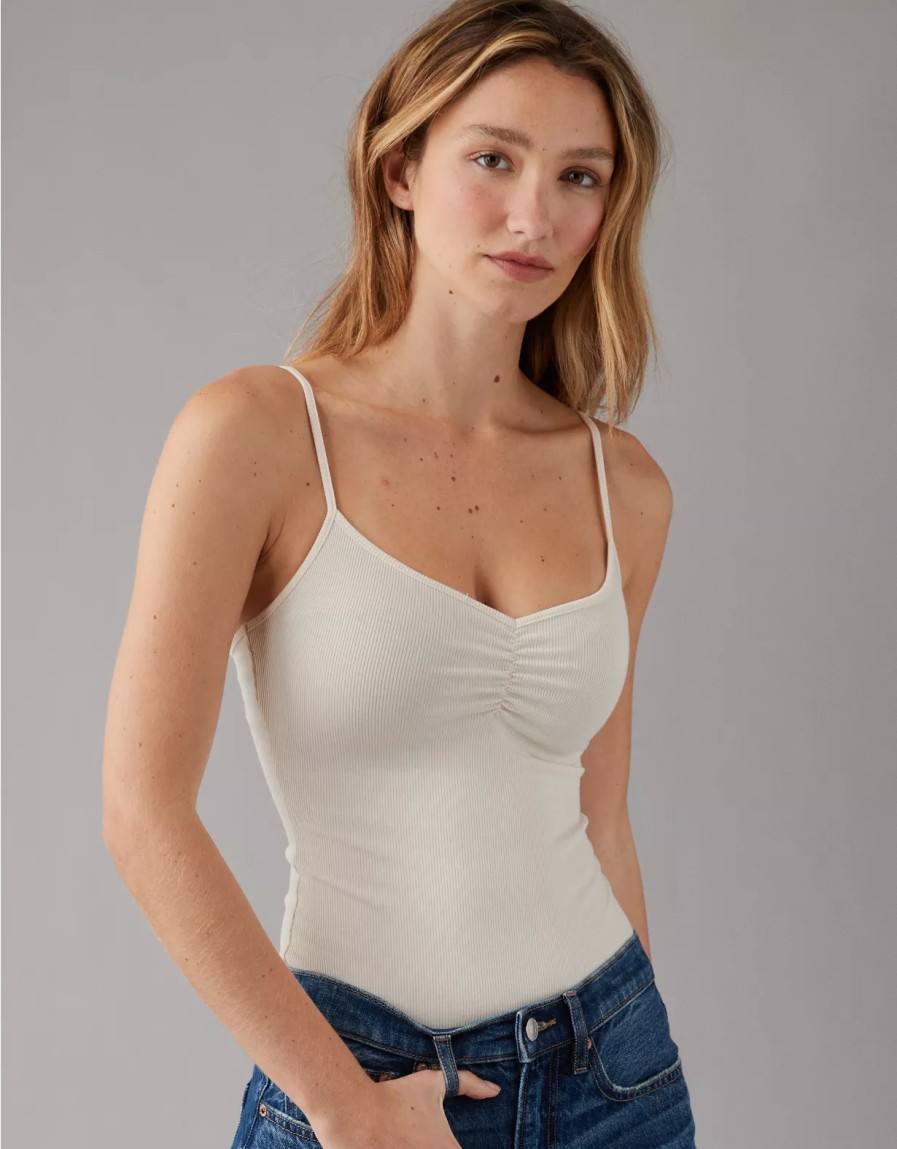 Women American Eagle | Ae Cinch-Front Bodysuit