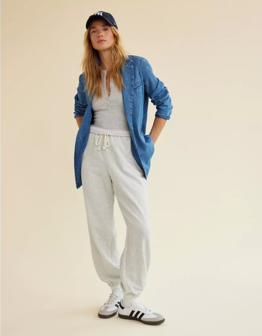 Women American Eagle | Ae High-Waisted Baggiest Fleece Jogger