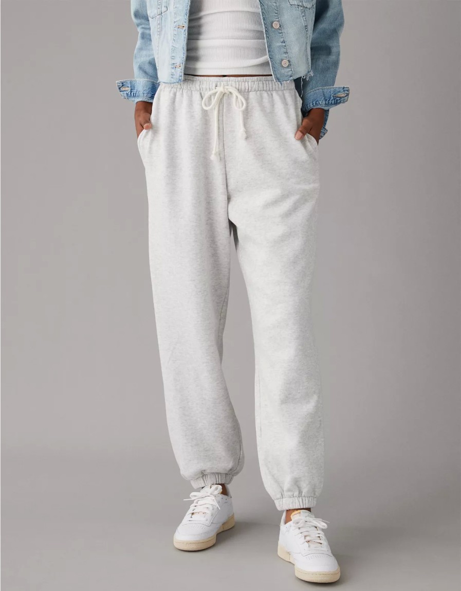 Women American Eagle | Ae High-Waisted Baggiest Fleece Jogger