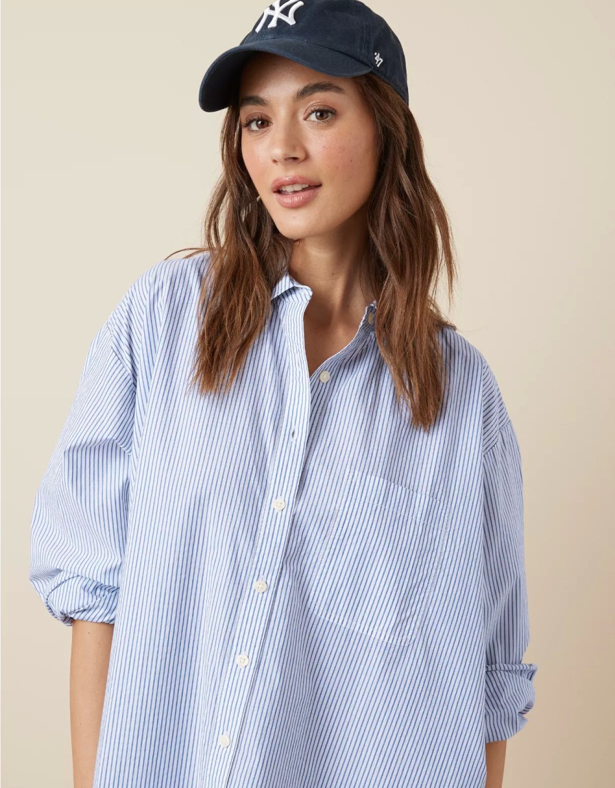 Women American Eagle | Ae Button-Up Shirt Dress