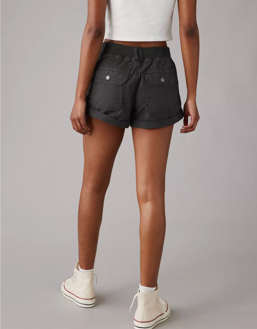 Women American Eagle | Ae Snappy Stretch 4" Perfect Cargo Short