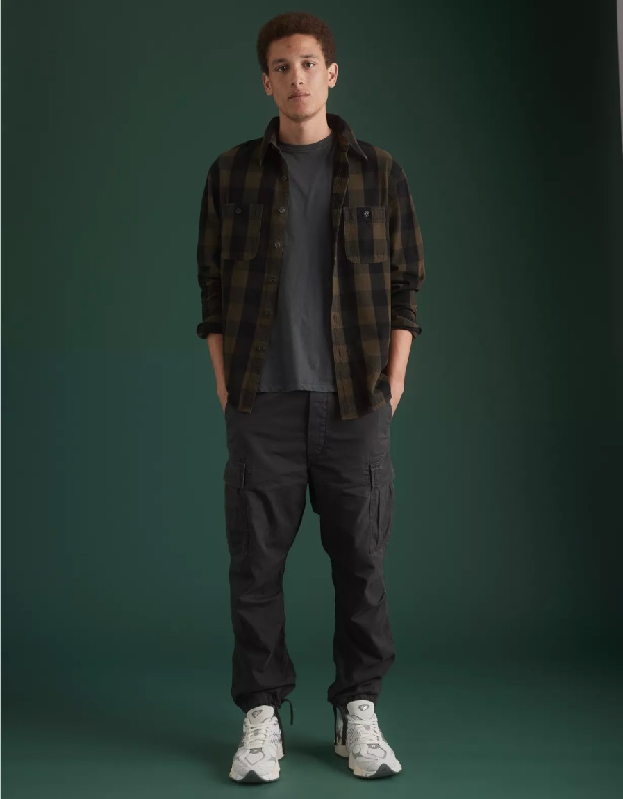 Men American Eagle | Ae77 Premium Flannel Shirt