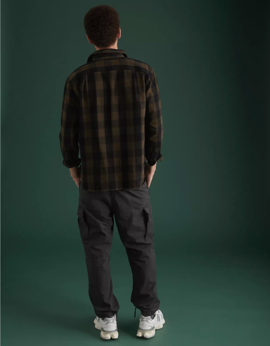 Men American Eagle | Ae77 Premium Flannel Shirt