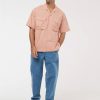 Men American Eagle | Ae 24/7 Stretch Short Sleeve Button-Up Shirt