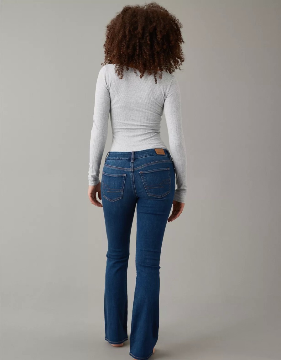 Women American Eagle | Ae Next Level Curvy Low-Rise Kick Bootcut Jean