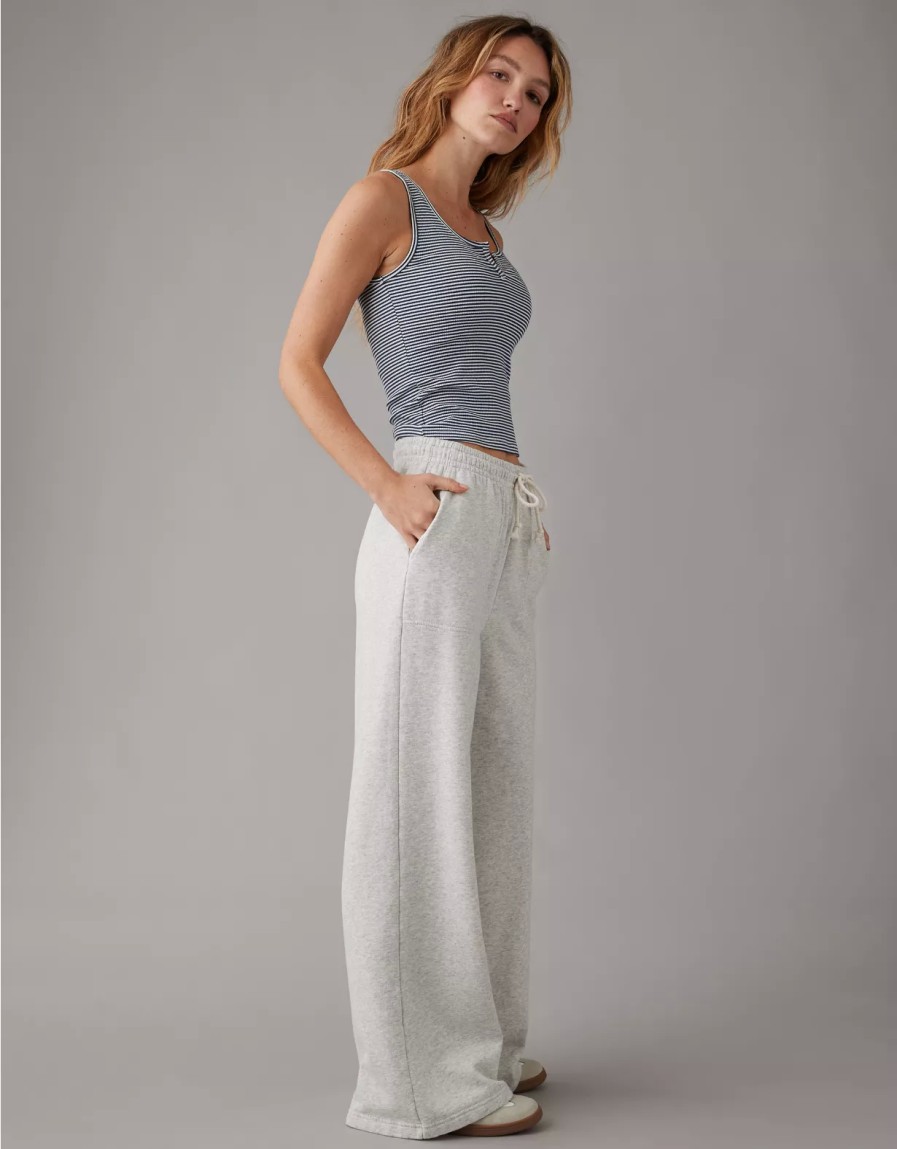 Women American Eagle | Ae High-Waisted Baggy Wide-Leg Sweatpant