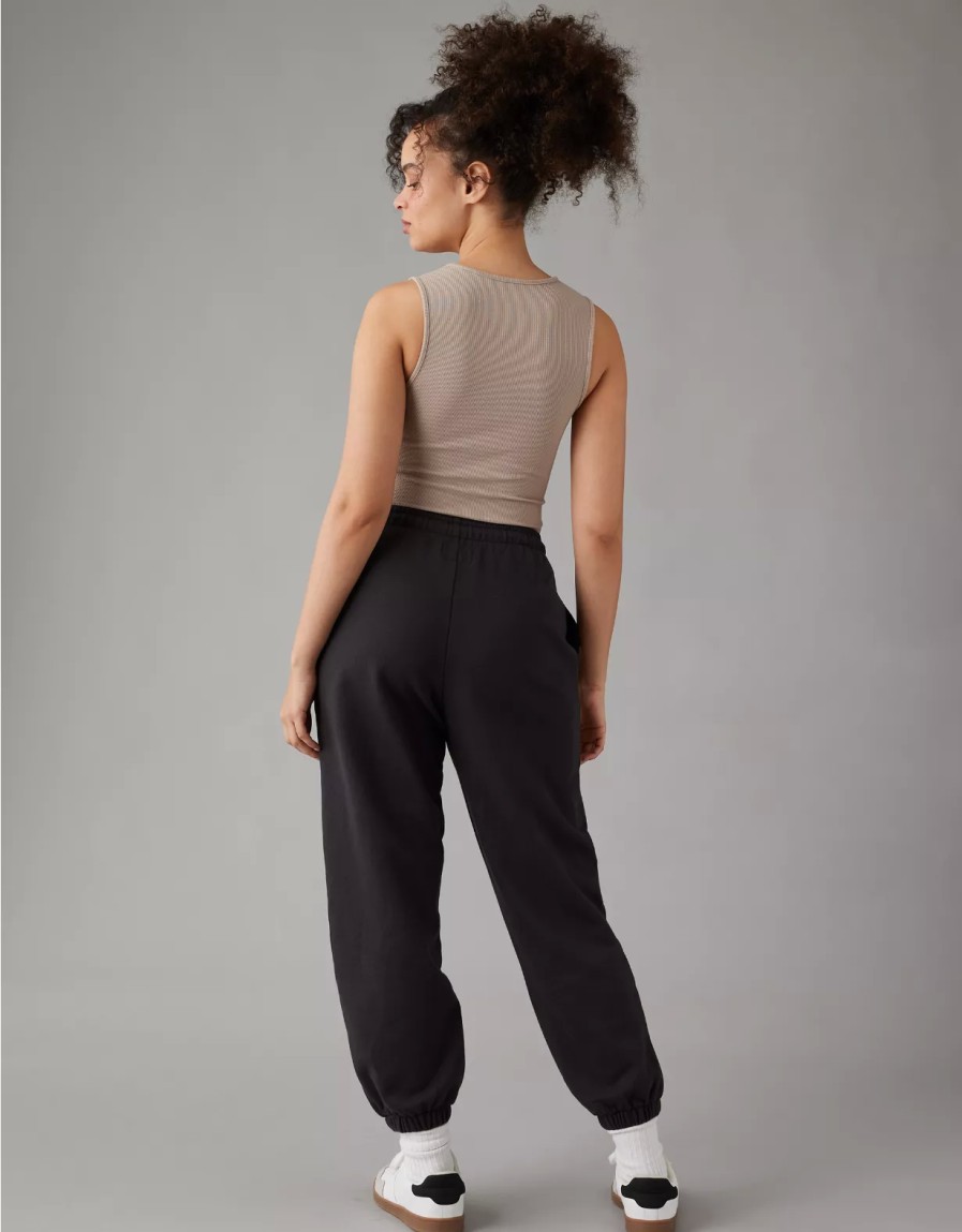 Women American Eagle | Ae High-Waisted Baggiest Fleece Jogger