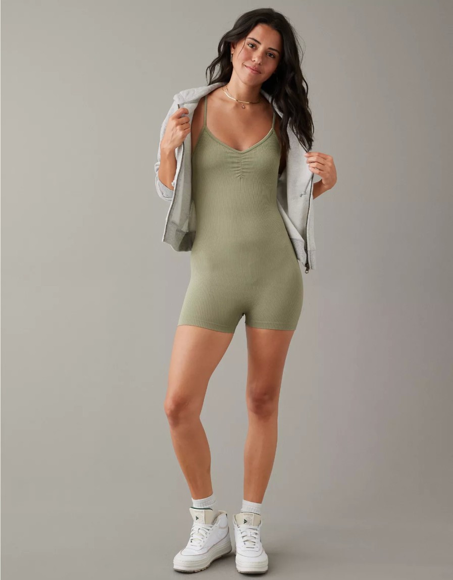 Women American Eagle | Ae Seamless Bodysuit Shorts